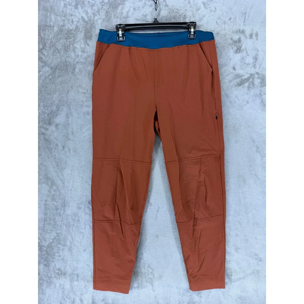 Cotopaxi Mens Subo Pants Rust Orange Blue Hiking Outdoor Tapered Size Large